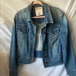 Maurices Blue Cropped Jean Jacket Classic Denim Style